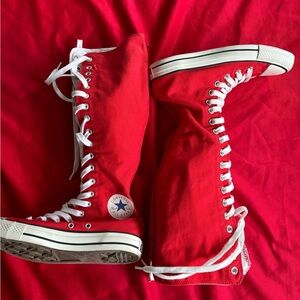 Converse All Star Red XXhi knee high top!